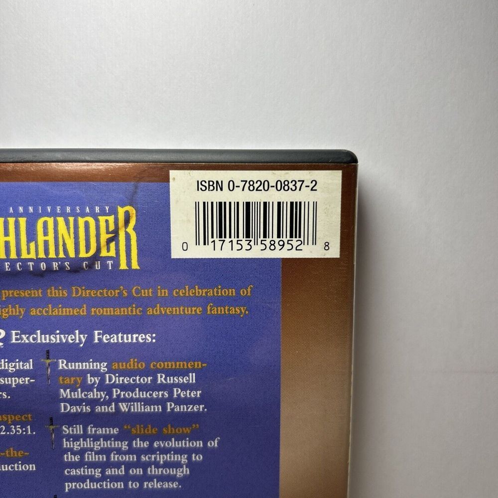 Highlander 10th Anniversary Director's Cut‎ DVD - Picture 3 of 4